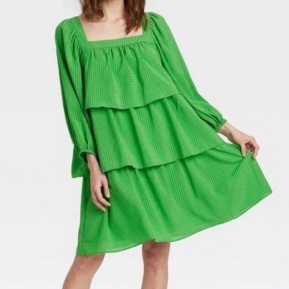 Who what wear green layered dress - Picture 2 of 7